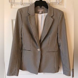 H&M gingham blazer, size (S)